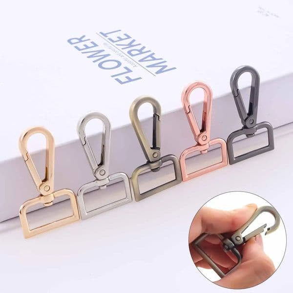 5pcs Metal Swivel Clasp Lobster Dog Collar Snap Hooks Bag Strap Buckles Key Belt Clip Buckle DIY Accessories 251226BJ