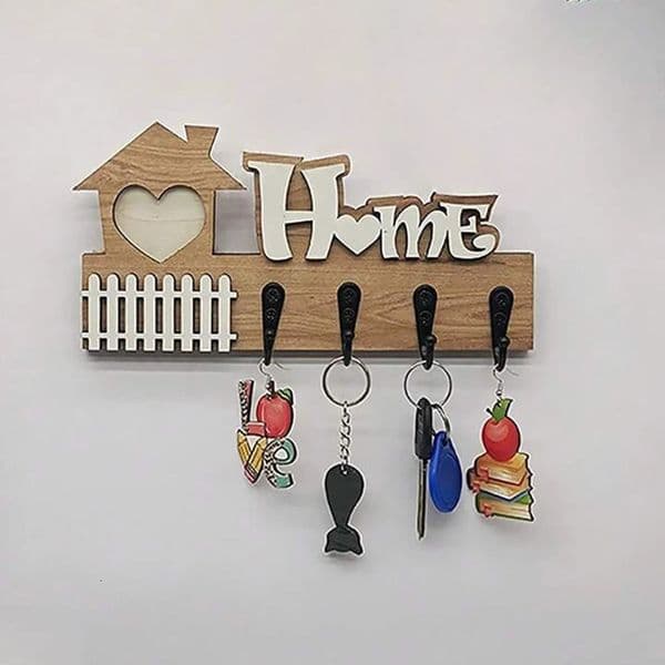 Wooden Wall Hooks Door Hangers Entrance Decoration Key Holder Crafts Home Hook 251226