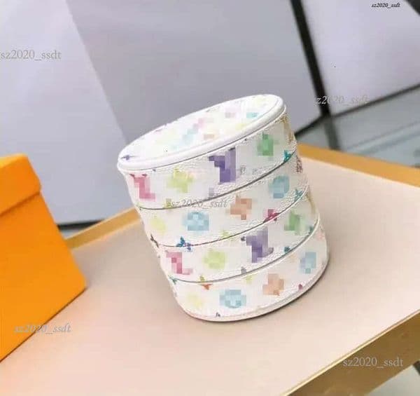 Fashion leather designer storage box, with mirror desktop storage box, 4-layer layered jewelry box