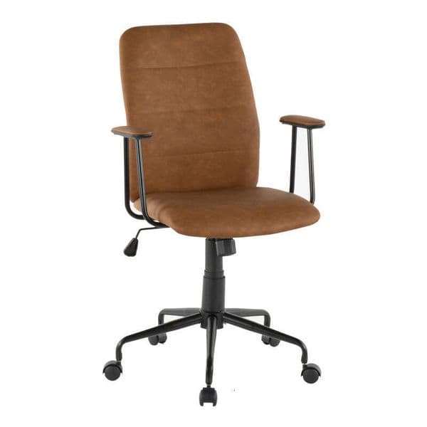 Fredrick Contemporary Office Chair in Brown Faux Leather by Lumisource 9020 2004