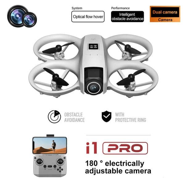 i1pro Aerial HD Remote Control Aircraft Hovering Quadcopter Dual Camera Lighting Drone Kuhangxin