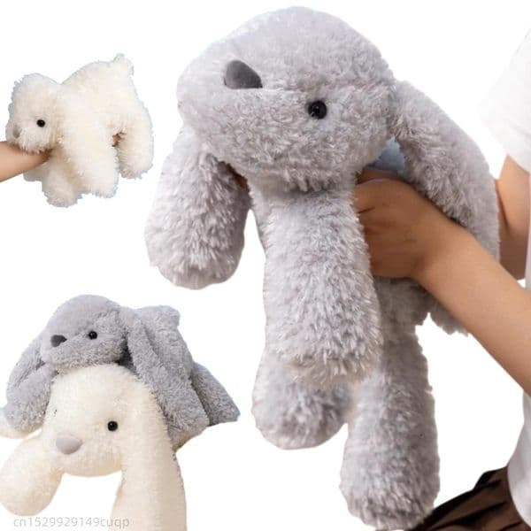 35-70cm High Quality Cartoon Kawaii Rabbit Plush Doll Pillow Super Soft White Grey Rabbit Plush Toy For The Girls Birthday Gift251219BJ