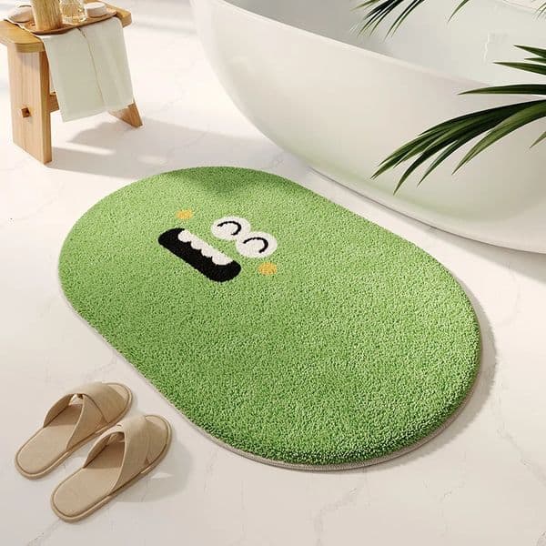 Cartoon funny floor mat cashmere carpet bathroom absorbent winter thickened quickdrying door 251226