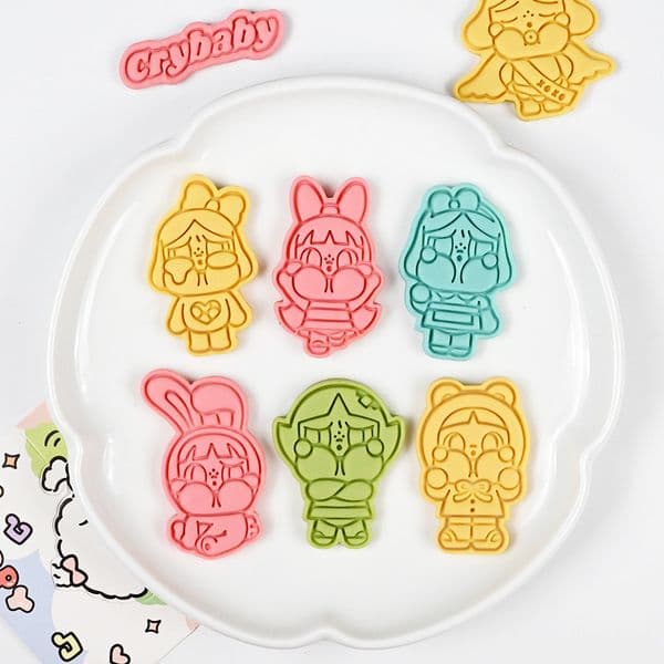 Bubble Mart Crying Baby Cartoon Mold Tears Factory Series Blind Box Peripheral Cookie Fondant Baking Tool