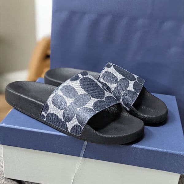 Luxury Slides For Men Women Designer Sandals Black Blue Pink Slippers Vacation Summer Beach Sliders Fashion Flip Flops Casual Shoes 1015