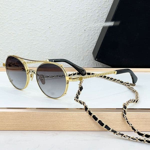 Luxury designer sunglasses for men and women pilot sunglasses with metal frame acetate fiber sunglasses with chain outdoor casual glasses 4291 UV400 with box
