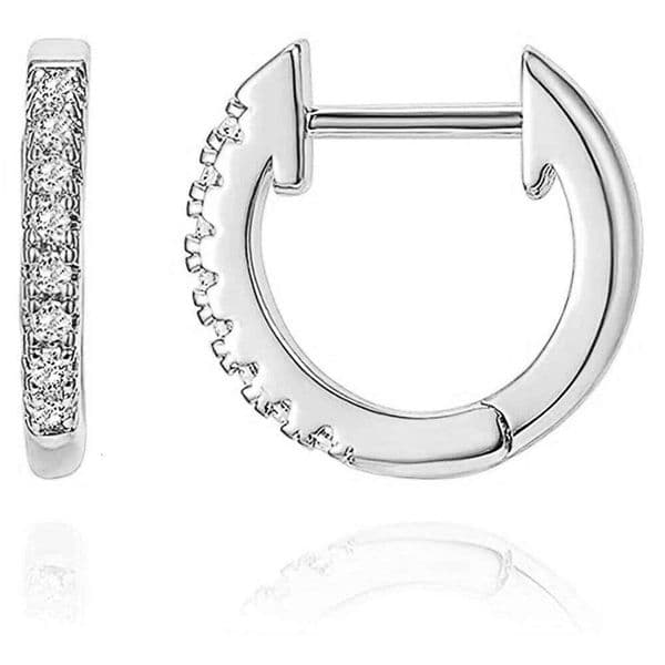 Huitan Women Small Hoop Earrings Silver Color/Good Color/Rose Gold Color Elegant Accessories Daily Wearable Classic Loop Earring