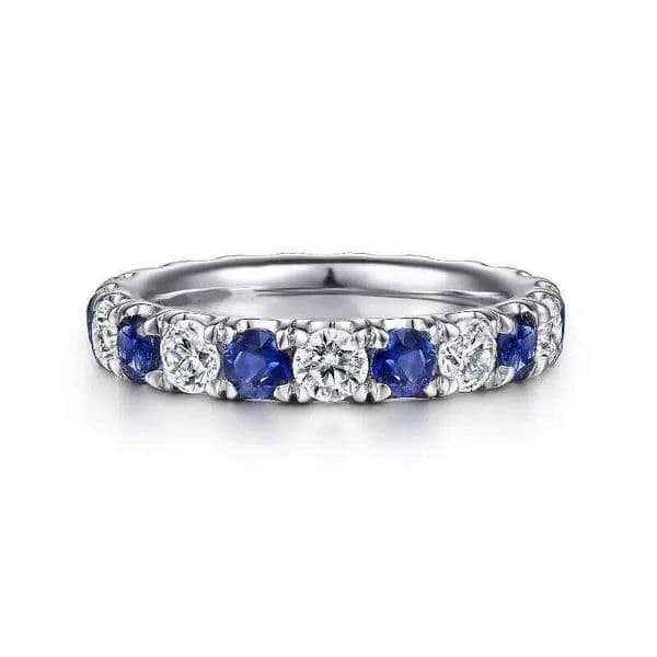 Huitan Blue White Round Cubic Zirconia Finger-ring for Women Silver Color Fashion Thin Accessories Daily Wear Statement Jewelry