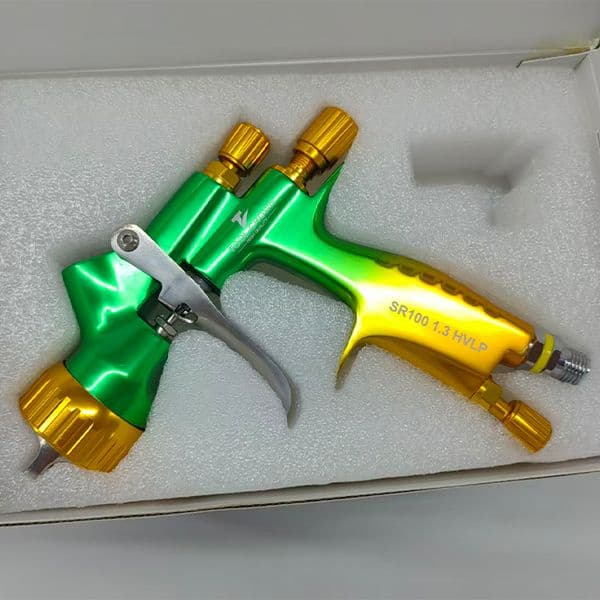 HVLP Pneumatic Spray Gun with High Mist - Ideal for Automotive Topcoats & Clear Coatings
