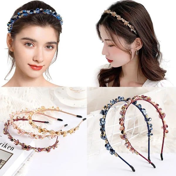 Luxury Handmade Headbands Shiny Rhinestone Headband For Women Hairband Diamond Fashion Hair Accessories Hair band X260409