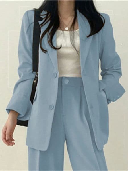 Fashion 2 Piece Set Outfits Spring Autumn in Korean Pants Sets Elegant Suit Coat Jacket 251219BANJIA