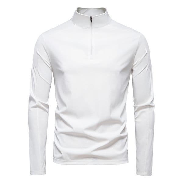WOZK Spring/Summer New Men's Sunscreen and UV Protection UPF100+Base Shirt Long Sleeve Half Zipper T-shirt for Men designer men's style