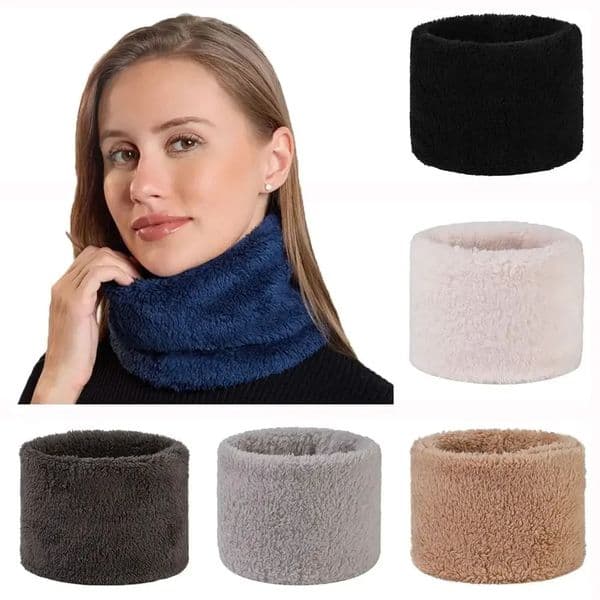 Fashionable Plush Neck Gaiter Keep Warm Solid Color Coldproof Collar Half Face Mask For Autumn Winter Cover 251215