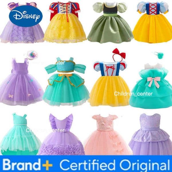 Disney Baby Girls Snow White Princess Gown Toddler Frozen Exotic Party Dress Anna Elsa Cosplay Dresses Kids Jasmin Green Costume Wear H251227