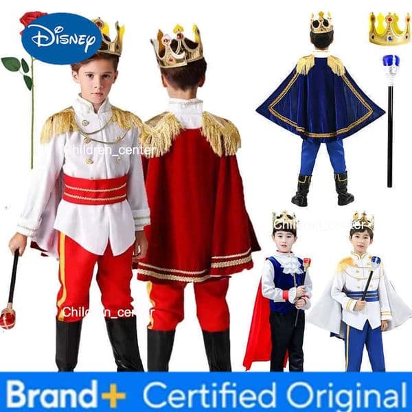 Disney 2024 Halloween Carnival Kids Cosplay King Costume Fairy Prince Children Stage Performance Masquerade Festival Boys Clothing Set H251227