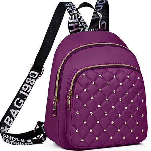 Diamond-shaped embroidery rivet double shoulder bag for women style fashionable travel bag casual and versatile womens b 251223