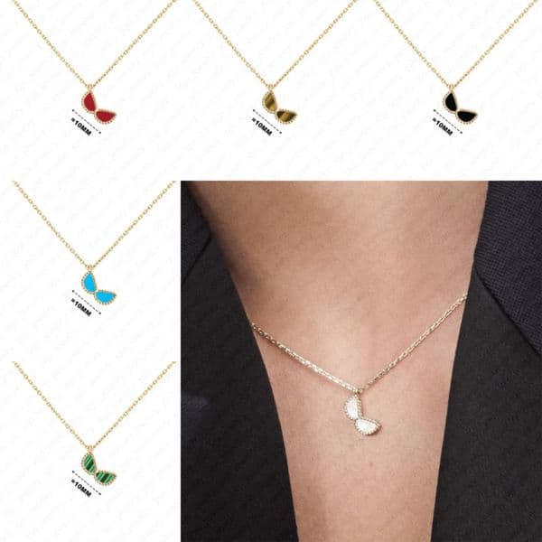 designer necklace for woman luxury jewelry diamond necklace mini butterfly necklace mother of pearl chain gold luxury necklace designer necklace vintage pendant