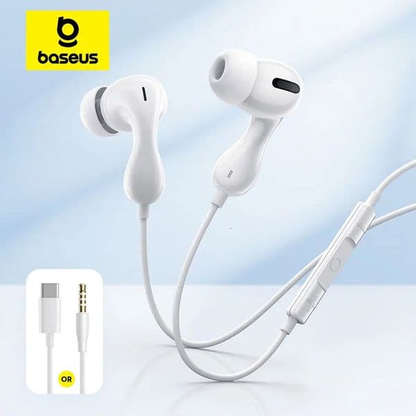 Baseus Encok CZ20/HZ20 Wired Earphone Type-C/35mm Jack Hi-Res Audio with Mic Wired Headset For Laptop Computer Tablet Cellphone 251219