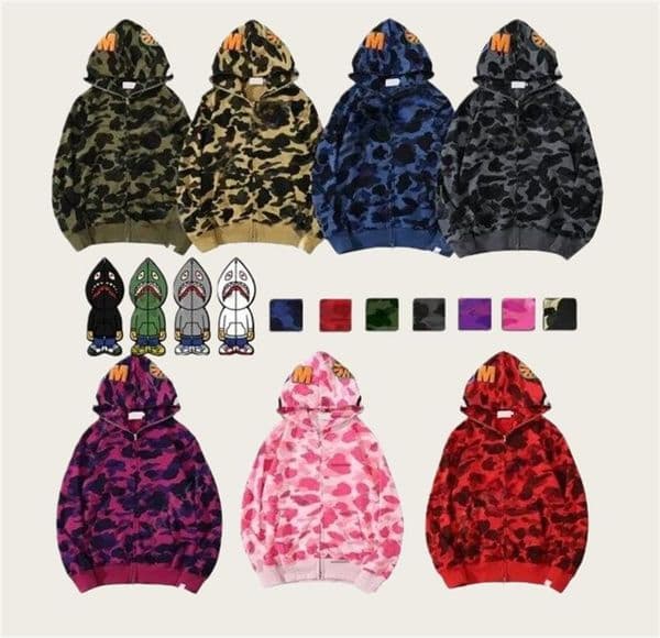 High Quality Hoodies Mens Womens Fashion Men Deisigners Stylist Cartoon Blakc White Shark Hoodie Jackets Man Casual Sweatshirts Size M-3XL dh542