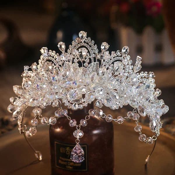 KMVEXO Baroque Crystal Bridal Tiaras Cubic Zircon Crown Rhinestone Pageant Diadem Headpieces Wedding Hair Accessories 251223