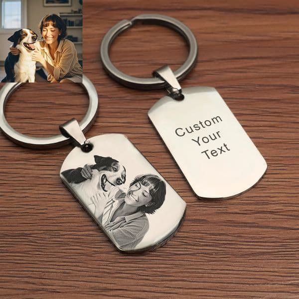Personalized Po Keychain Drive SafeCustom Couple Gift for HimPet Memorial GiftsKeychains men women 251216
