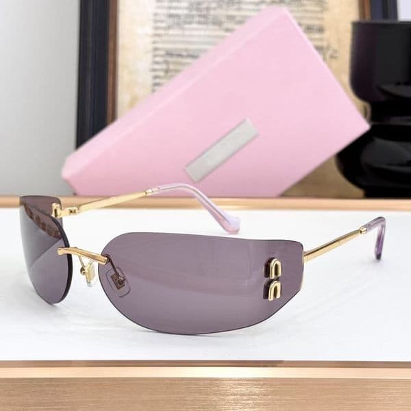 muse sunglasses designer sun women lunxury sunglasses Frameless Curved mirror-shaped hairband glasses men Shades Eyewear Men Vintage Sun Glasses