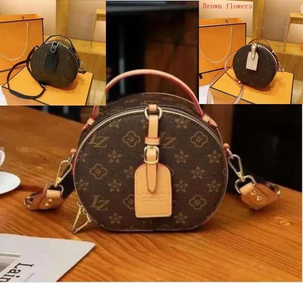 Round circular Designer Luxury bag Tote Women Shoulder Cake Handle Handbag Leather Letter Printing Multi functional Crossbody Bag wallet Woman Purse