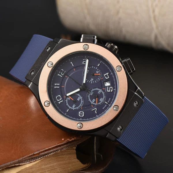 2026 NEW Luxury mens womens watches HUBLTity Quartz High quality 6-pin multifunctional watch Rubber strapluminous gifts men stainless steel Wristwatches montre #81