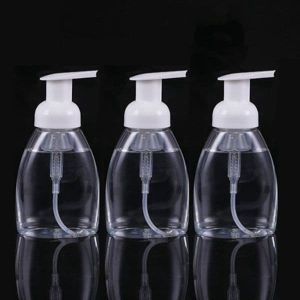 300ML hand sanitizer foam bottle Fan- shaped transparent plastic Pump Bottle for cosmetics lotion(free fast sea shipping) Duaaw