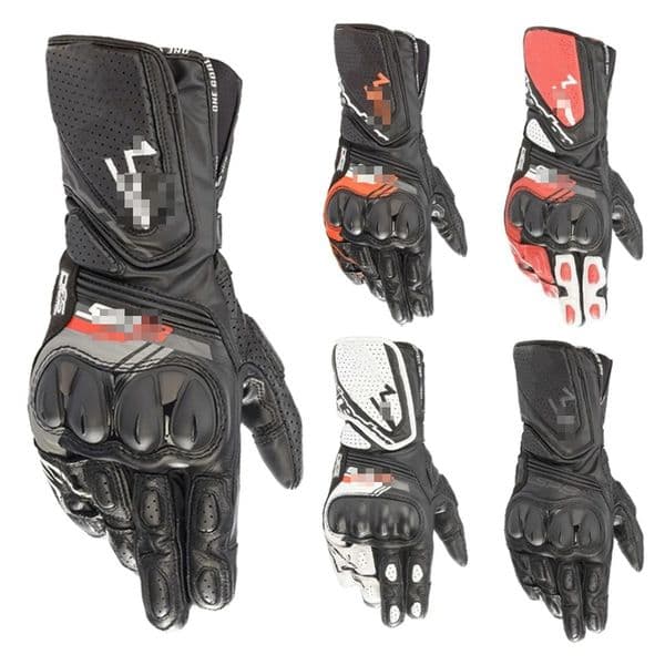 Cycling Gloves A Star Motorcycle Riding Gloves Racing Gloves Sheepskin Touch Screen Anti-drop Breathable Knight Motorcycle Gloves