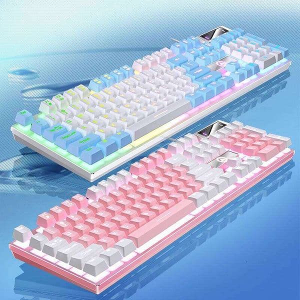 YINDIAO Keyboard Gaming Wired Laptop Desktops PC Computer Office Accessories Low Profile Gamer Keyboards With Numpad 25L1226