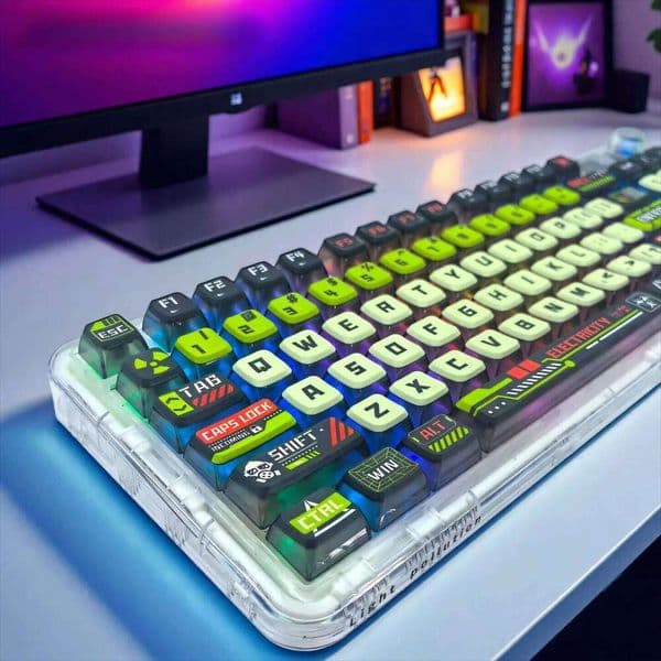 Apocalypse Biochemical, Four Sided Pudding Keycap PBT 125 Keys, for 60/84/98/108 Mechanical Keyboard Accessories 25L1226