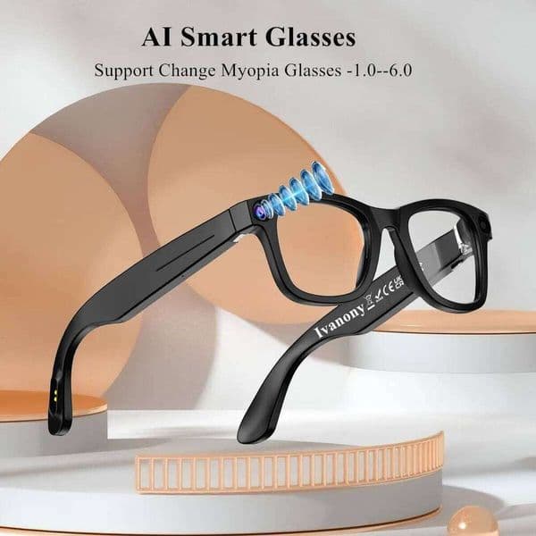 Smart Glasses Prescription Lenses Voice Call 800W HD Camera AI Image Recognition 1080P Video Shooting Bluetooth Eyeglasses FREEHONG