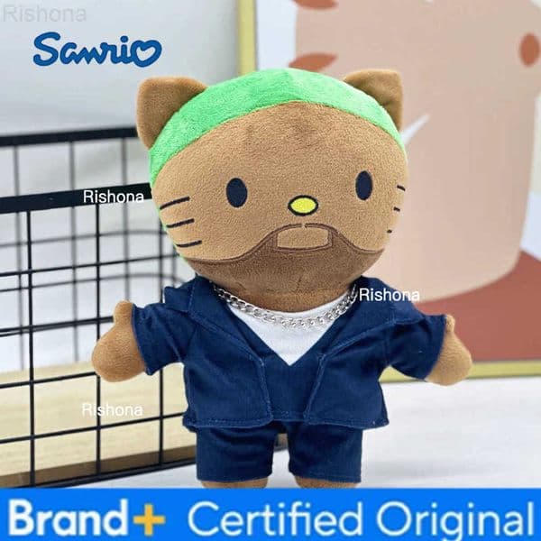 Sanrio Hello Kitty Frank Ocean Suit Boy Plush Doll Figure Stuffed Toys Cute Boys Girls Birthday Christmas Gift H251229