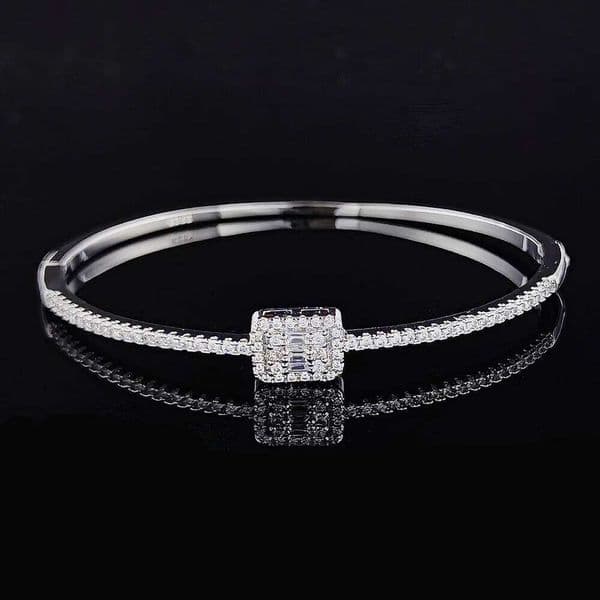 2023 New Arrival Luxury Rectangle Bracelet Bangle for Women Anniversary Gift Jewelry Wholesale S8058