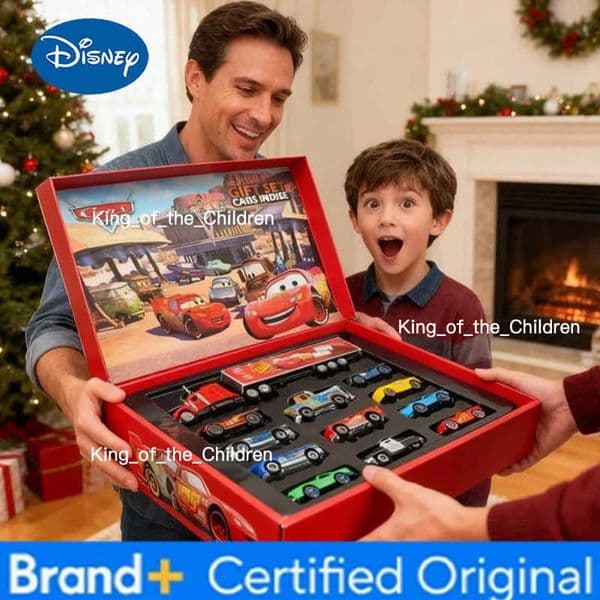 2026 New 12Pcs Pixar Cars Gift Box Metal Diecast Lightning Mcqueen Car Model Toy Son Uncle Truck Boy Birthday Toys H2512291 Free Shipping N