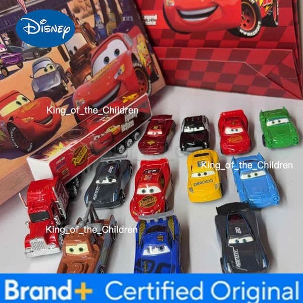 Disney HOT Selling 12Pcs Pixar Cars Gift Box Metal Diecast lightning McQueen Car Model Toy Jackson Uncle Truck Boy Birthday Toys H2512291