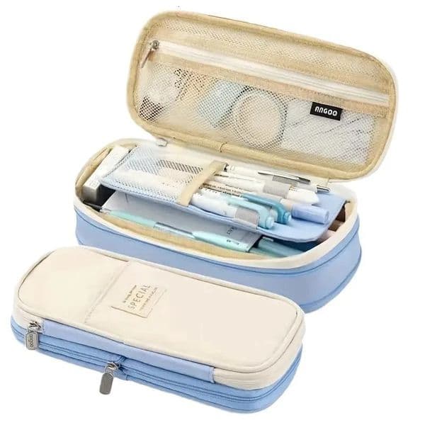 Large Capacity Pencil Case Pouch with Zipper Portable Pen Bag Organizer for Office Travel 251210