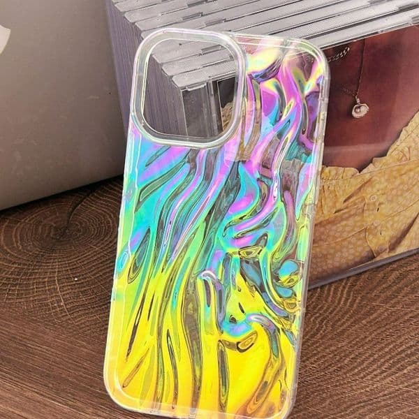 Stylish Hologram Protective Cover for iPhone 17 16 Pro Max Laser Processed Color Changes Phone Shell