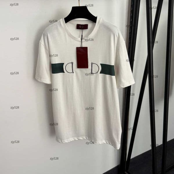 New women shirt casual girls T-shirt designer clothes women embroidered red green striped printed short sleeved tops ropa de mujer A681X14N016
