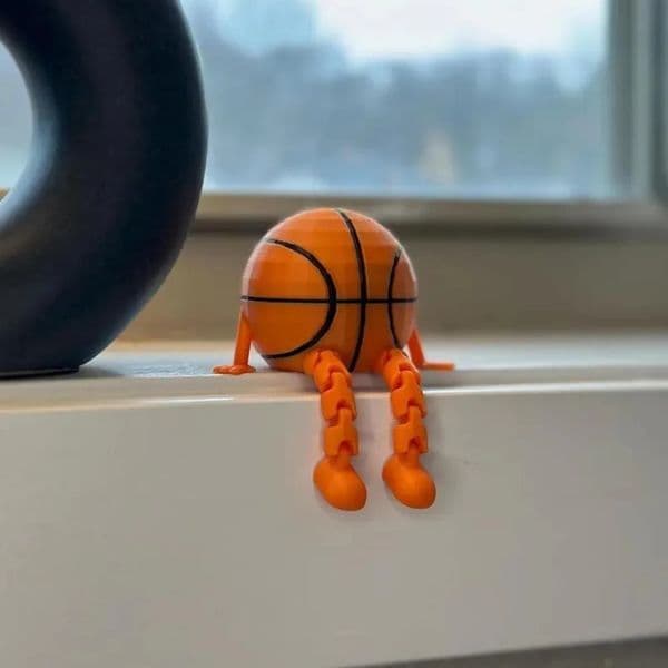Creative 3D Printed Sports Ball Figurine Movable Unique Desk Ornament Kid Toy Basketball Bowling Softball Desk Ornament Kid Toy 251230
