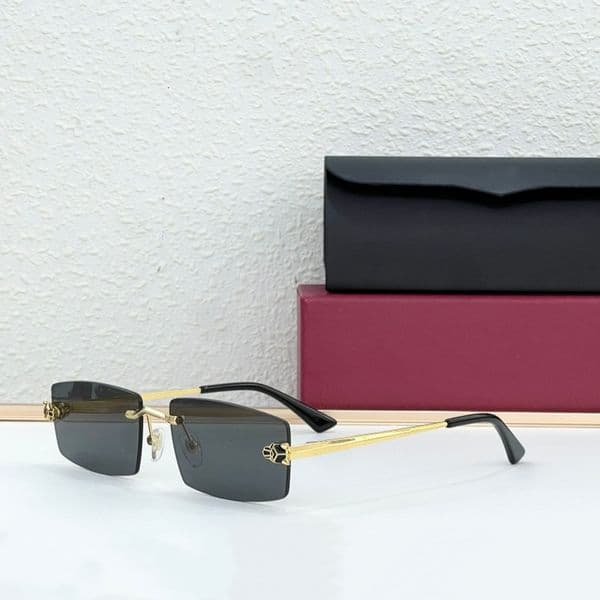 New Sunglasses LUNETTES SOLAIRES PANTHERE DE CARTER CT0598O TOP Quality Designer Rimless Square Sunglasses Classic UV400 Men Women With Original Box Size 55-20-145