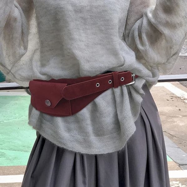 The Ankela belt womens high-end waist bag with a decorative belt pairs well with a skirt 251224