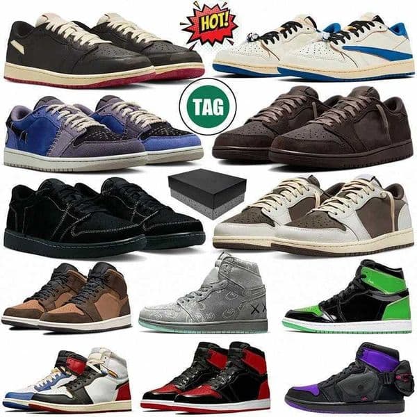 With Box 1 High OG University Blue Basketball Shoes 1s Sneakers Patent Bred low Voodoo Alternate Doernbecher Toe z4ED