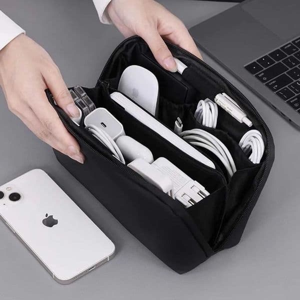 Portable Wire USB Organizer Bag Travel Earphone Powerbank Data Lines Storage Pouch Large Capacity Mouse Cable Bag 251230