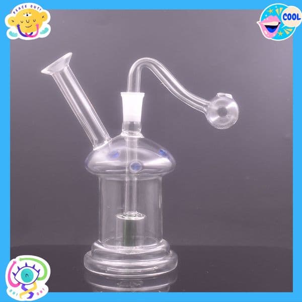 cheap mini USA Popular mushroom shape water oil burner pipe thick heady glass bongs pipes with 10mm male smoking bowl