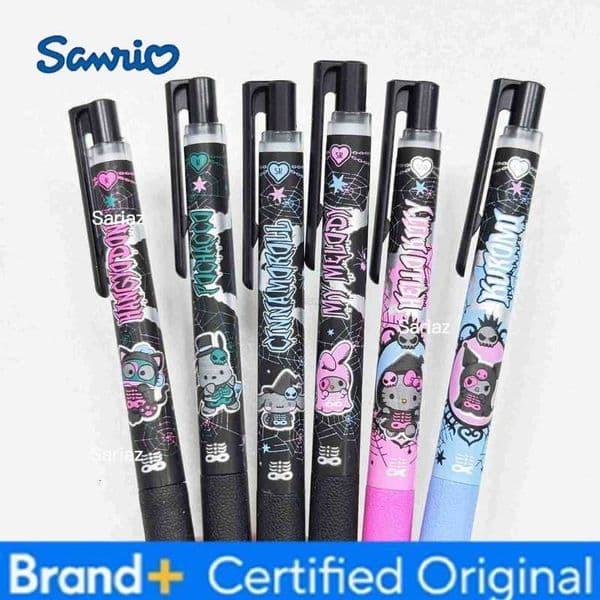 Sanrio 12pcs/lot Hangyodon Melody Kitty Press Gel Pen Cute 05mm Black Ink Neutral Pens Promotional Gift Office School Supplies H251231