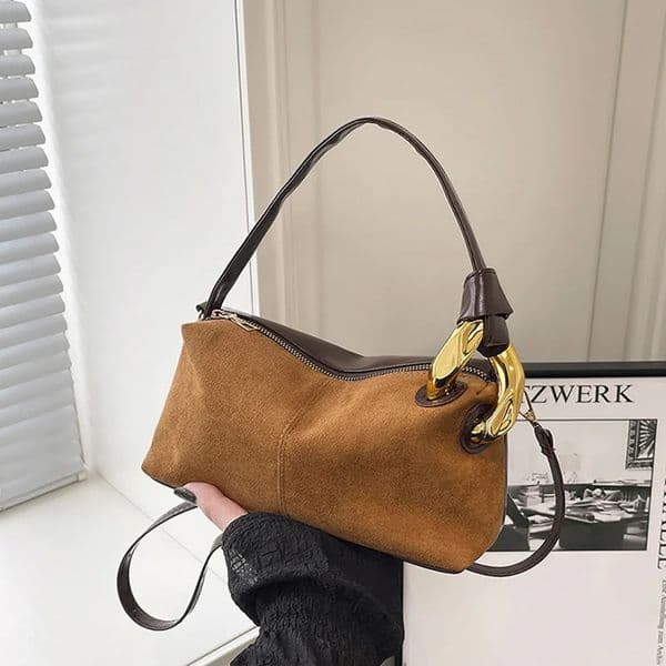 Matte Suede Womens Shoulder Bag For Gift Ladies Fashion Handbags Crossbody Bags For Daily Used 251230