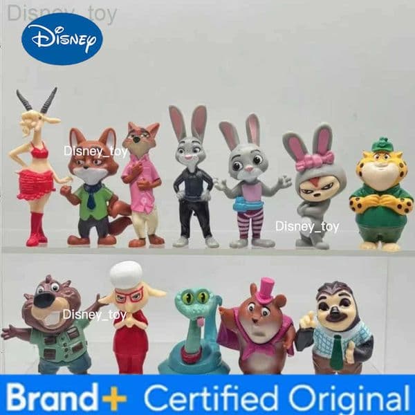 Disney HOT Selling 12pcs/Set Zootopia 2 Action Figure Toy Judy Rabbit Nick Fox Series Anime Figurine Fans Christmas Gifts Birthday Gift H251231