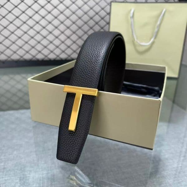 New TF Designer Belts for Mens Womens Genuine Leather Belt Fashion Wholesale Male Clothing Accessories Business Waistband Metal T Buckle With Origial Box